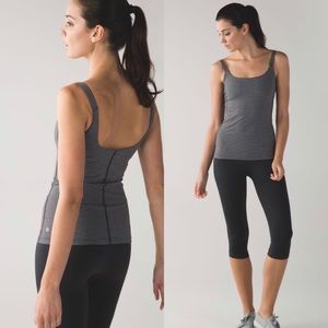Lululemon Barre None Tank
Mini Pop Stripe Heathered Slate Black size 6